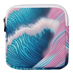 Pink Sea Water Mini Square Pouch by GardenOfOphir