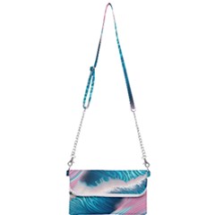 Pink Sea Water Mini Crossbody Handbag by GardenOfOphir