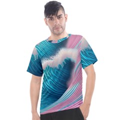 Pink Sea Water Men s Sport Top by GardenOfOphir