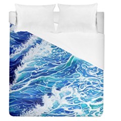 Abstract Blue Wave Duvet Cover (queen Size) by GardenOfOphir