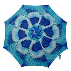 Waves Blue Ocean Hook Handle Umbrellas (medium) by GardenOfOphir