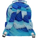 Waves Blue Ocean Rounded Multi Pocket Backpack View3