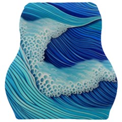 Waves Blue Ocean Car Seat Velour Cushion  by GardenOfOphir