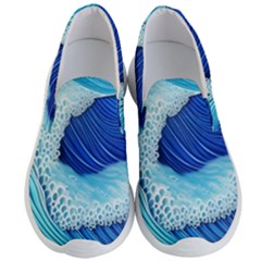 Waves Blue Ocean Men s Lightweight Slip Ons by GardenOfOphir