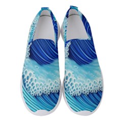 Waves Blue Ocean Women s Slip On Sneakers by GardenOfOphir