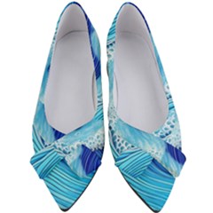 Waves Blue Ocean Women s Bow Heels by GardenOfOphir