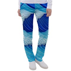 Waves Blue Ocean Women s Casual Pants by GardenOfOphir