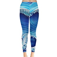 Watercolor Wave Leggings  by GardenOfOphir