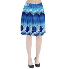 Watercolor Wave Pleated Skirt by GardenOfOphir