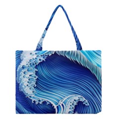 Watercolor Wave Medium Tote Bag by GardenOfOphir