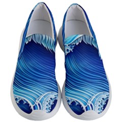 Watercolor Wave Women s Lightweight Slip Ons by GardenOfOphir