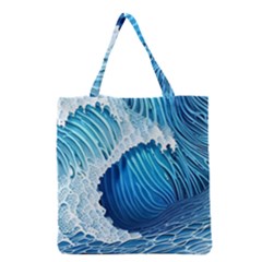 Beach Wave Grocery Tote Bag by GardenOfOphir