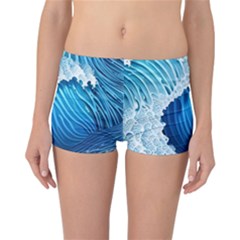 Beach Wave Reversible Boyleg Bikini Bottoms by GardenOfOphir