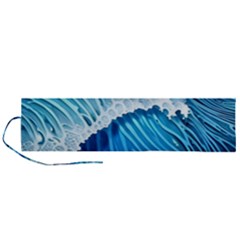 Beach Wave Roll Up Canvas Pencil Holder (l) by GardenOfOphir