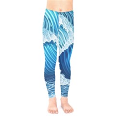 Beach Wave Kids  Classic Winter Leggings by GardenOfOphir