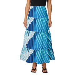 Beach Wave Tiered Ruffle Maxi Skirt by GardenOfOphir