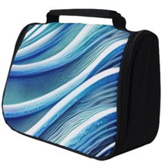 Blue Ocean Waves Full Print Travel Pouch (big) by GardenOfOphir