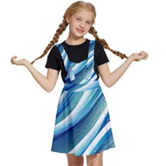 Blue Ocean Waves Kids  Apron Dress by GardenOfOphir