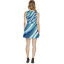 Blue Ocean Waves Sleeveless High Waist Mini Dress View4