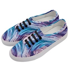 Abstract Pastel Ocean Waves Women s Classic Low Top Sneakers by GardenOfOphir