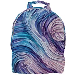 Abstract Pastel Ocean Waves Mini Full Print Backpack by GardenOfOphir