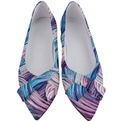 Abstract Pastel Ocean Waves Women s Bow Heels by GardenOfOphir