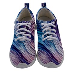 Abstract Pastel Ocean Waves Women Athletic Shoes by GardenOfOphir