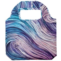 Abstract Pastel Ocean Waves Foldable Grocery Recycle Bag