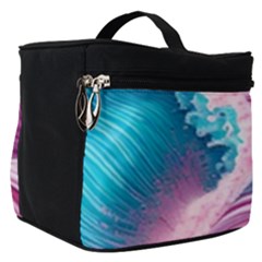 Pink Water Waves Make Up Travel Bag (small) by GardenOfOphir