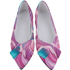 Pink Water Waves Women s Bow Heels by GardenOfOphir