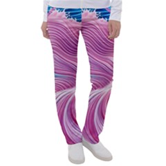 Pink Water Waves Women s Casual Pants by GardenOfOphir