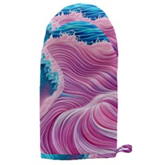 Pink Water Waves Microwave Oven Glove