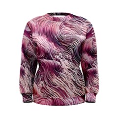 Abstract Pink Ocean Waves Women s Sweatshirt by GardenOfOphir