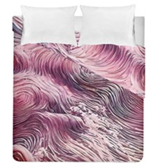 Abstract Pink Ocean Waves Duvet Cover Double Side (queen Size) by GardenOfOphir