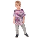 Abstract Pink Ocean Waves Kids  Raglan Tee View1