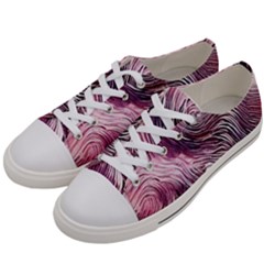 Abstract Pink Ocean Waves Women s Low Top Canvas Sneakers by GardenOfOphir