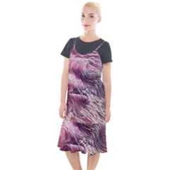 Abstract Pink Ocean Waves Camis Fishtail Dress by GardenOfOphir