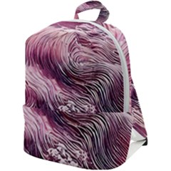 Abstract Pink Ocean Waves Zip Up Backpack by GardenOfOphir