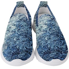 Waves Of The Ocean Kids  Slip On Sneakers