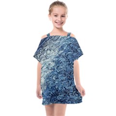 Waves Of The Ocean Kids  One Piece Chiffon Dress by GardenOfOphir