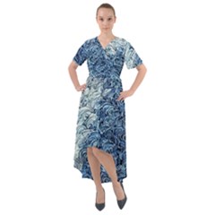 Waves Of The Ocean Front Wrap High Low Dress by GardenOfOphir