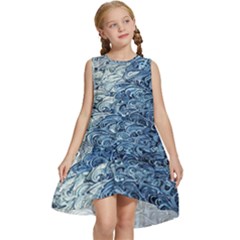 Waves Of The Ocean Kids  Frill Swing Dress by GardenOfOphir