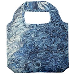 Waves Of The Ocean Foldable Grocery Recycle Bag by GardenOfOphir