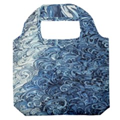 Waves Of The Ocean Premium Foldable Grocery Recycle Bag by GardenOfOphir