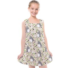 Pattern My Neighbor Totoro Kids  Cross Back Dress by Jancukart