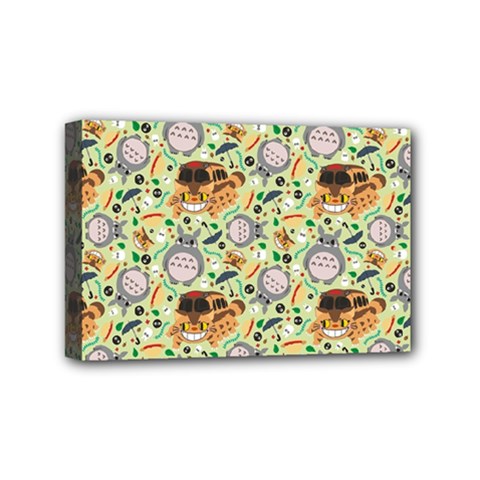 My Neighbor Totoro Pattern Mini Canvas 6  X 4  (stretched) by Jancukart