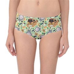 My Neighbor Totoro Pattern Mid-waist Bikini Bottoms by Jancukart