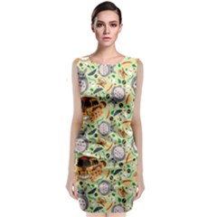 My Neighbor Totoro Pattern Classic Sleeveless Midi Dress