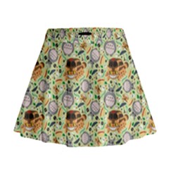 My Neighbor Totoro Pattern Mini Flare Skirt