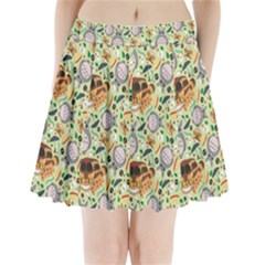 My Neighbor Totoro Pattern Pleated Mini Skirt